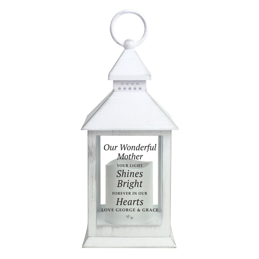 Personalised Your Light Shines Bright White Lantern £15.29